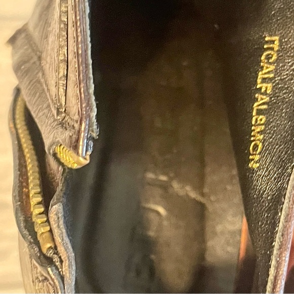 Burberry Wedge Leather Ankle Boots 🔥GUC🔥 Cert. Authentic Sz 38 (US 7) - Picture 8 of 10